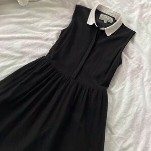 Jack Wills Black Sleeveless Dress with White Collar size 0